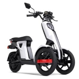 Elektrische driewieler scooter wit